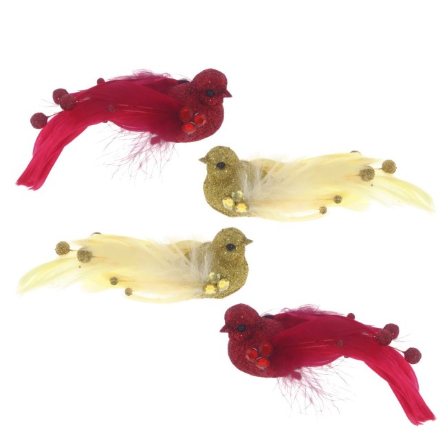 Изделие декоративное "Птичка" СОЛЮКС 746728 L17 W4 H3,5 см, 4в.