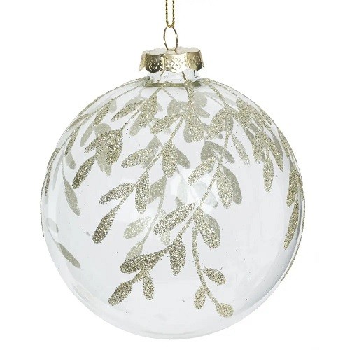 Украшение новогоднее "Шар", 10см,  стекло 779029