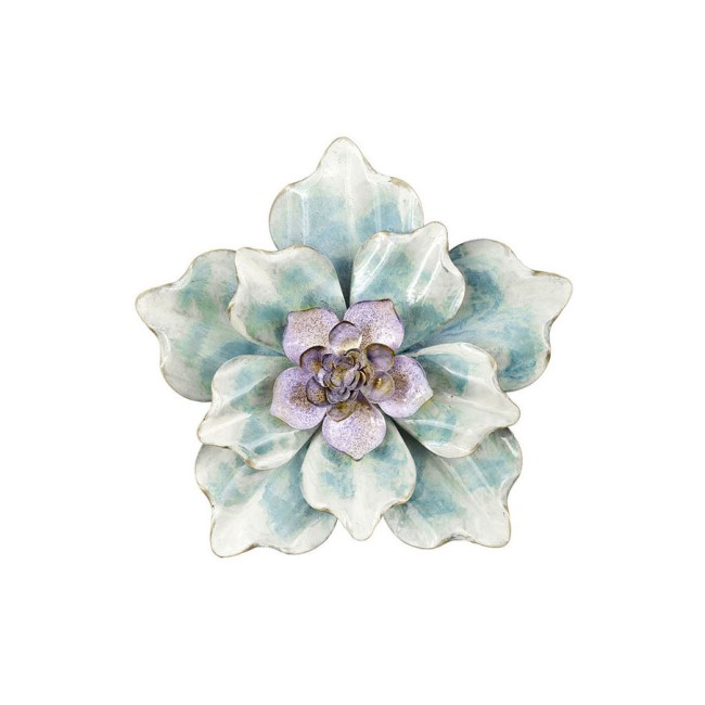 Настенное украшение (среднее) Bevan 359122 бежево-бирюзовый, металл, 31х5 см