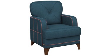 Кресло для отдыха Черри ТК176 Дакар 08* (темный деним), Силкшайн 34* (коралловый)