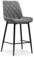 Барный стул ВУДВИЛЬ Баодин (сер/чёрн)/Стул Боско (486 (VELUTTO,32) H-600 черн арт.462134 (от 2-х шт)