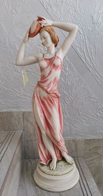 Статуя девушки с кувшином №33 С15 патина код 13237