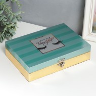 Шкатулка дерево "Глаза - you are beautiful?" 7521403 кожзам глянец 5,5х24х17 см