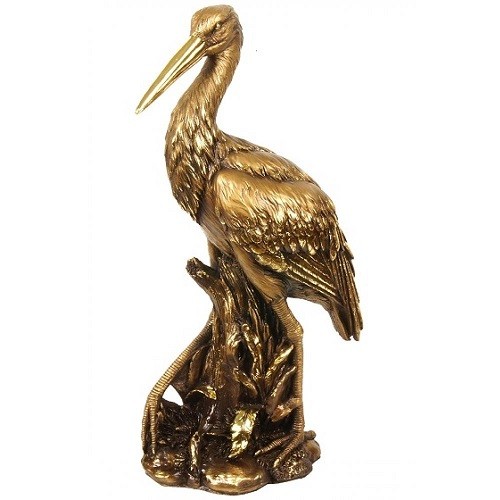 Аист в камышах F889/2 Н-37см БРОНЗА