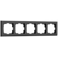Рамка из пластика на 5 постов Stark черный W0051808