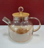 Чайник стекло Золото с хрусталиком STEPST-1 1 литр