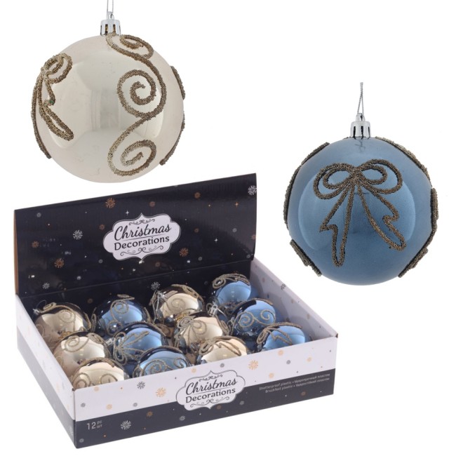 Украшение новогоднее "Шар" СОЛЮКС 753311 набор 12шт. D8см, L35 W28 H9см