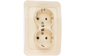 Розетка "Валери" УНИВЕРСАЛ 2-м,с/з сл.кость Б-В0128