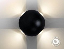 Светильник уличный светодиодный ДБУ BALL-15B 15Вт 3000К IP54 черный
