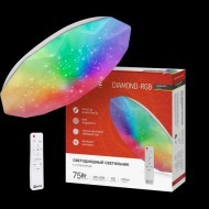 Светильник светодиодный COMFORT DIAMOND-RGB 75Вт 230В 3000-6500K 6000Лм 500x90мм с пультом