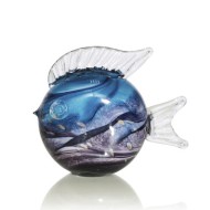Декоративная фигурка рыбы Pineda 21,5х17,5 см стекло 398056