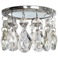 Точечный светильник GX53 H4 5350 круг каплевидный хрусталь/хром FE53RVECB