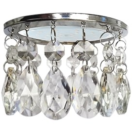 Точечный светильник GX53 H4 5350 круг каплевидный хрусталь/хром FE53RVECB