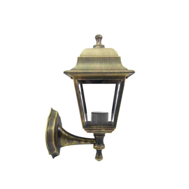 Фонарь уличный бронза 4-хгранный прозрач стекло (НБУ 04-60-001 ЛЕДА)(11-11БР) 017454