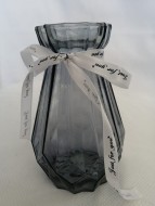 Ваза стекло H-15см FQY-XHNC серый VSP-18