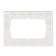 Рамка для двойной розетки WL05-Frame-01-DBL-white Flock белый