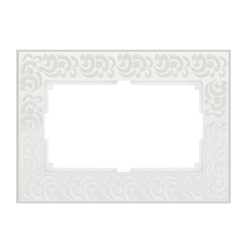 Рамка для двойной розетки WL05-Frame-01-DBL-white Flock белый