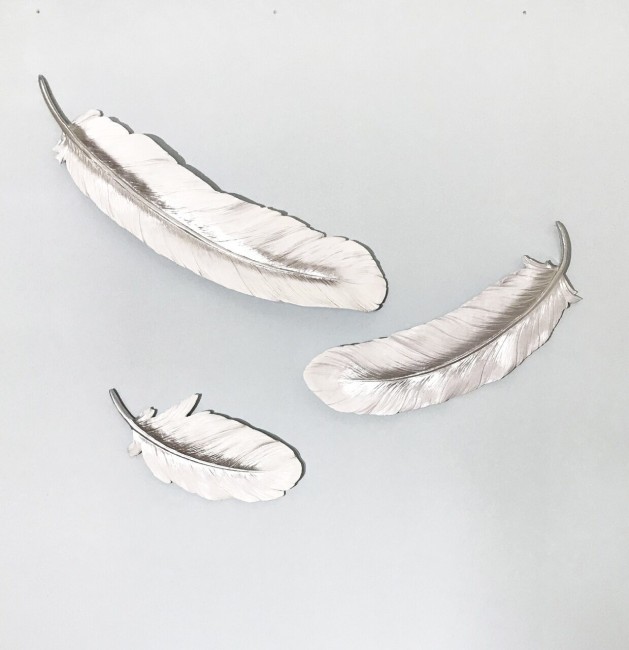 Панно из перышек "Light Feather" (Серебро)