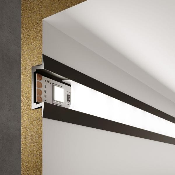 Встраиваемый алюминиевый профиль черный/белый для светодиодной ленты LL-2-ALP007 Встраиваемый алюминиевый профиль черный/белый для светодиодной ленты LL-2-ALP007