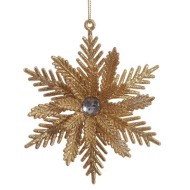 Изделие декоративное подвесное "Снежинка", L10 W3 H12,5 см 807633